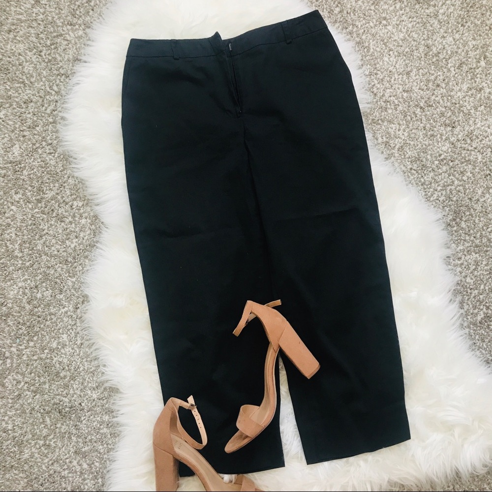 Talbots Petite Black Stretch Capri Pants Size 6P